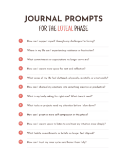 Sacred Cycles - period tracking and intuition journal prompts