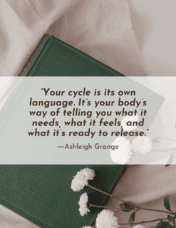 Sacred Cycles journal - menstrual cycle and intuition journal with intuitive prompts