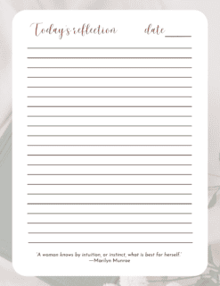 Sacred Cycles journal - menstrual cycle and intuition journal with intuitive prompts
