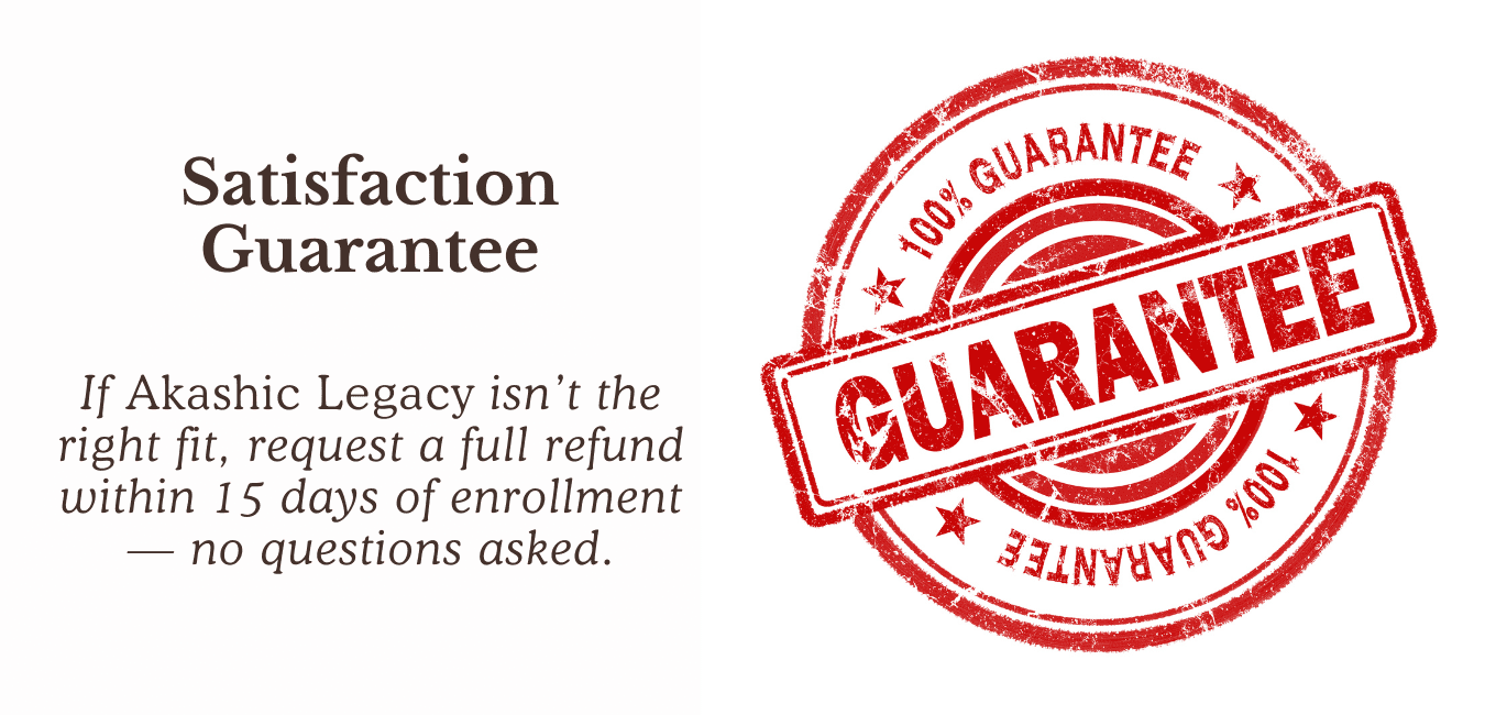 Professional Akashic Record course satisfaction guarantee