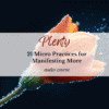 Plenty: 21 Micro Practices for Manifesting More audio course IG size